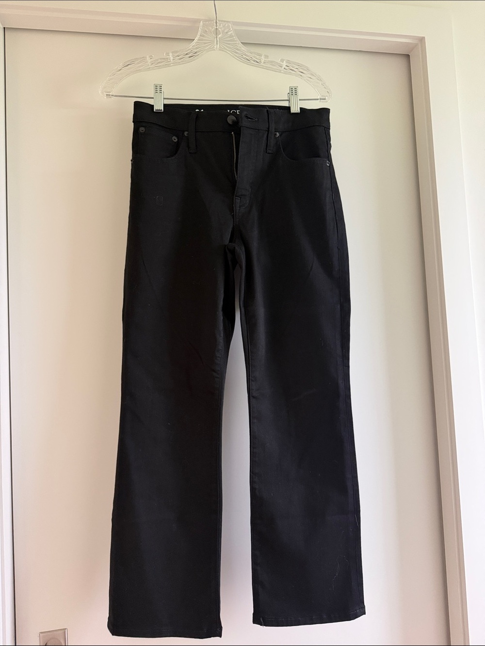 J. Crew Black Cropped Straight Jeans